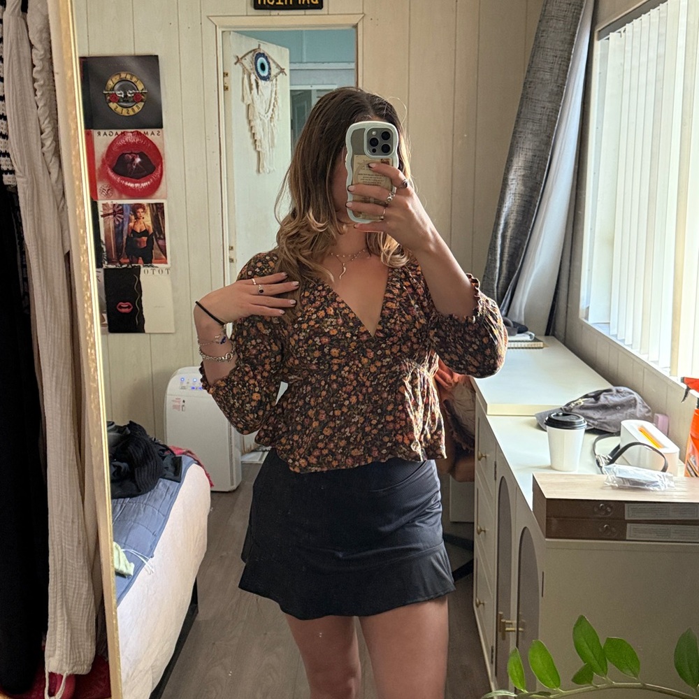 Volcom Multicolor Floral Blouse